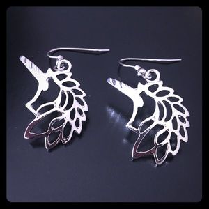 Origami Unicorn Dangle Earrings